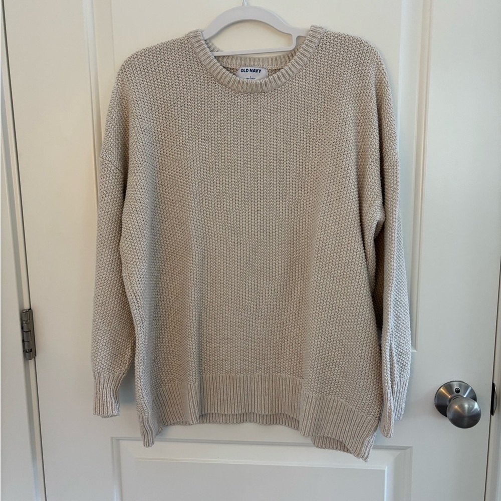 Old Navy Women's Light Tan Crewneck Sweater